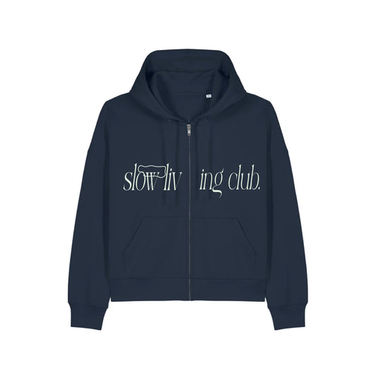 navy zip hoodie