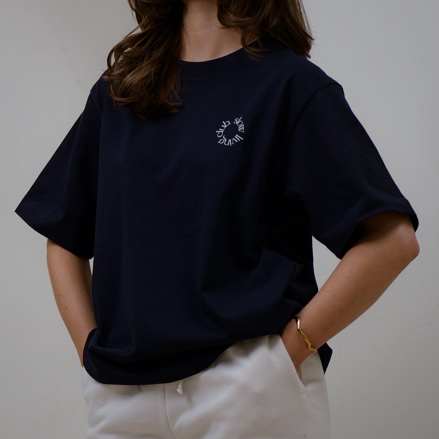 navy oversized tee
